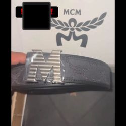 black mcm belt
