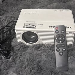 Vecupou Projector W/ Cracked But Still Working Remote