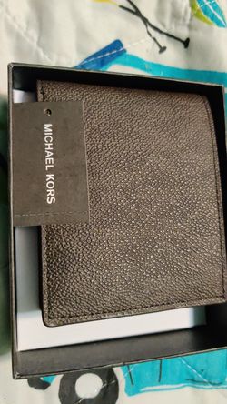 MK men's bifold wallet dark brown brand new