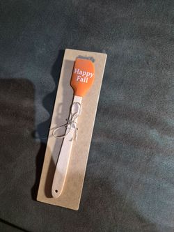 Mudpie Happy Fall Silicone Mini Spatula with Wood Handle