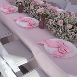 Pink Rectangular Tablecloths 