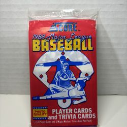 Score 1988 major league, baseball players card, and trivia cards sealed 