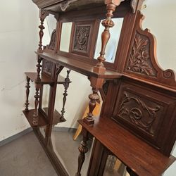 Antique Mirror Wall Unit