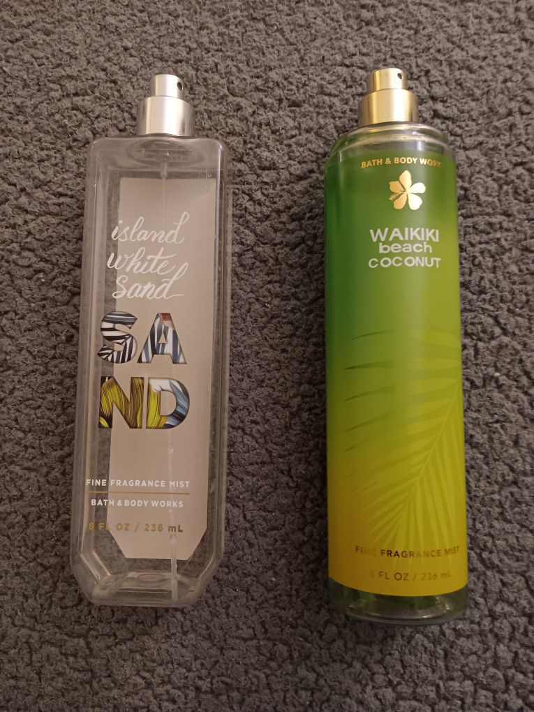 Free Bath And Body Works Fragrance Sprays One Half Full And One 3/4