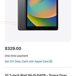 New 9th Generation iPad 10.2” 64GB Space Gray