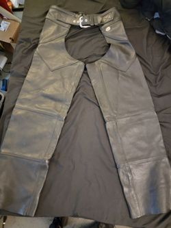 Harley Davidson Genuine Black Leather Chaps Women’s Size S Motorcycle