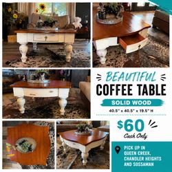 Farmhouse Coffee Table With Serious Character!