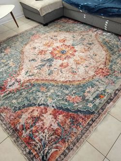 Persian-Style Floral Area Rug