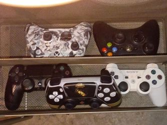 Lot of 4 Mixed Gaming Controllers