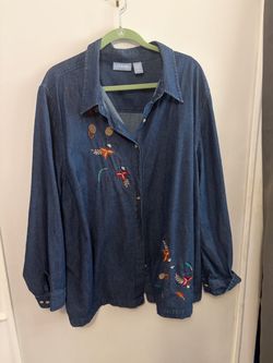 Fall embroidered denim3x
