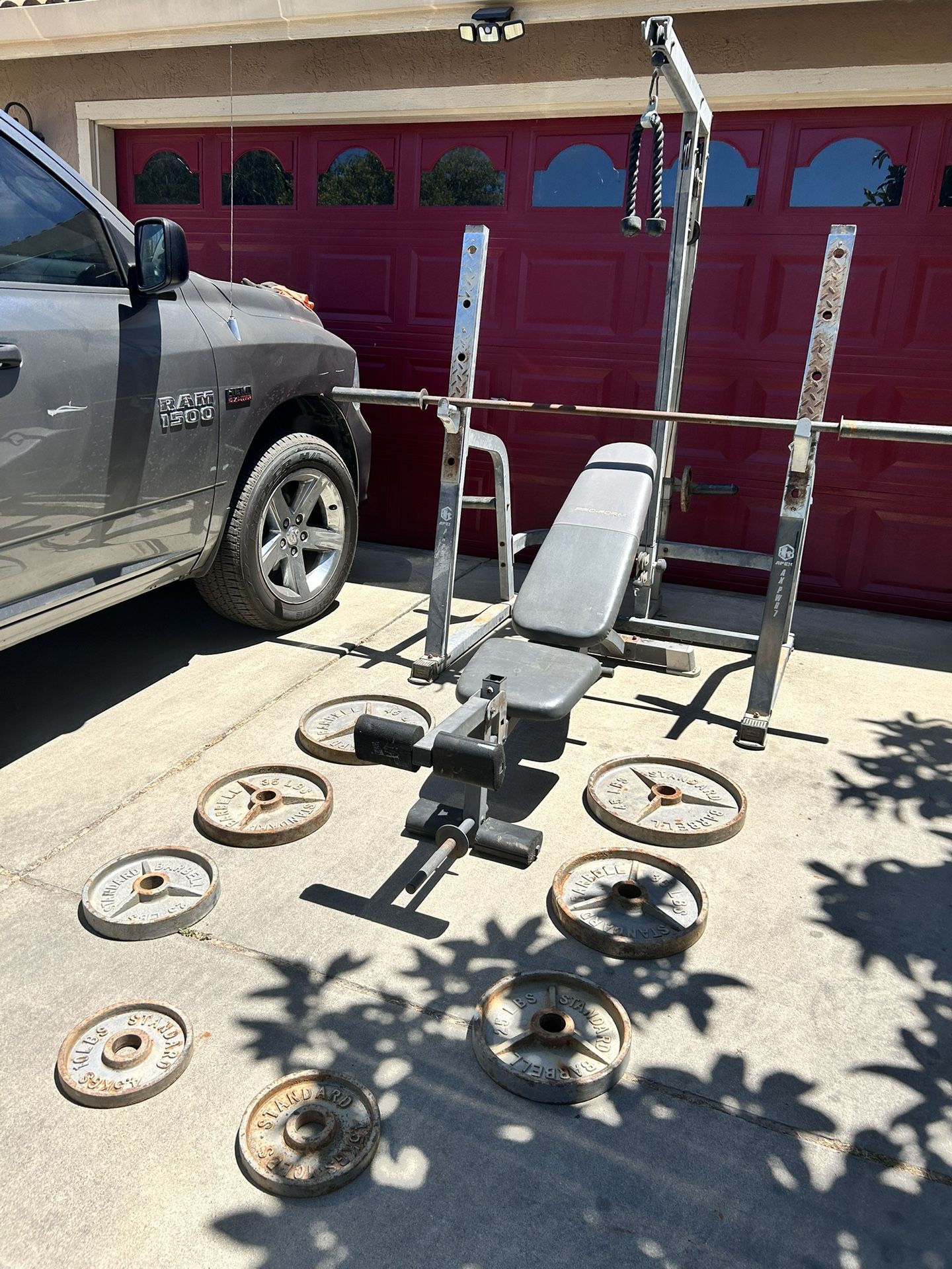 Squad Rack Has Pulling From Up And Down Olympic Set