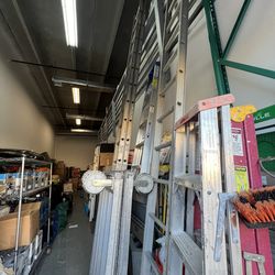 Lots Of Extension Ladders