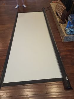 Elite Screens projector screen. With remote.