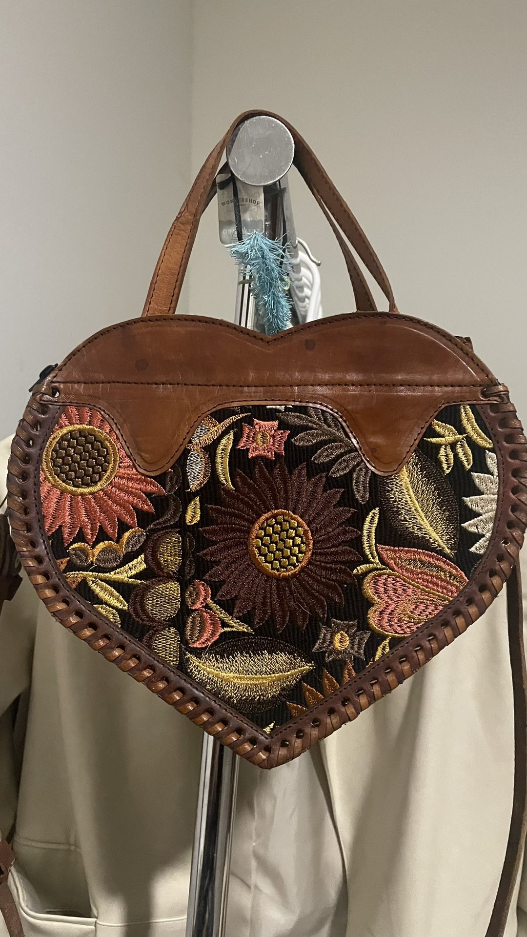 Imported Leather Heart Shape Purse