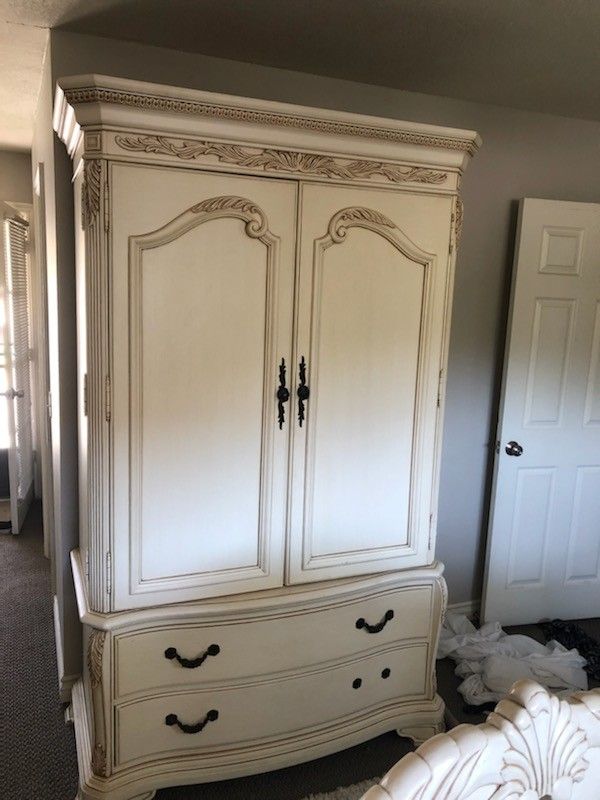 Bedroom Set Cal King, Armoire,  Nightstand 