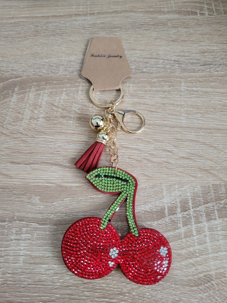 Cherry Bling Bag Charm/Keychain