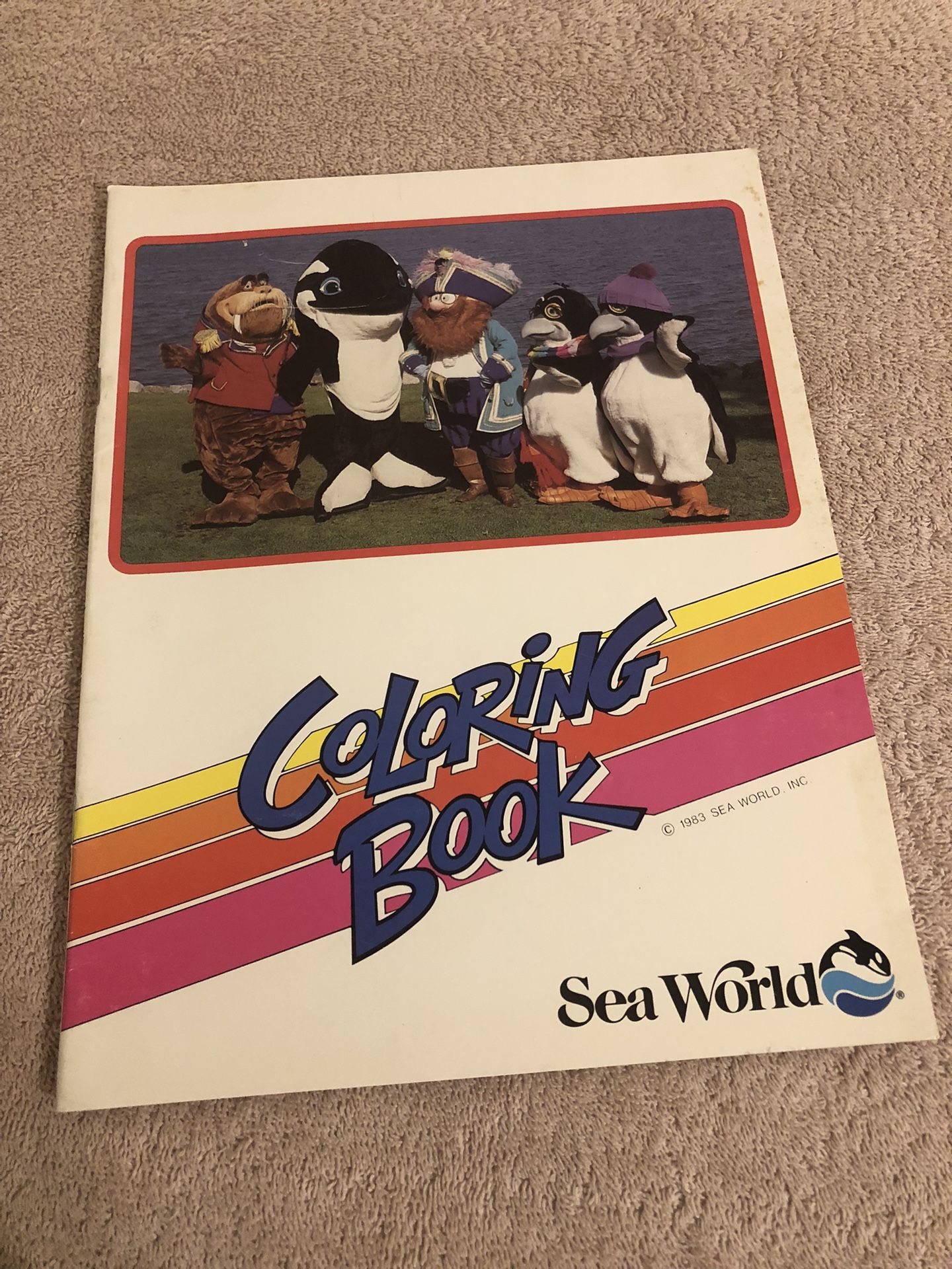 Vintage 1983 Sea World Coloring Book Unused Uncolored 