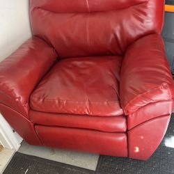 Red Leather Recliner chair