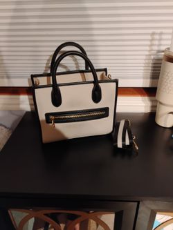 Small White And Black Purse