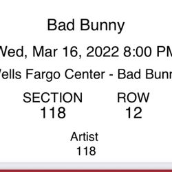 2 Bad Bunny Tickets Philadelphia 3/16