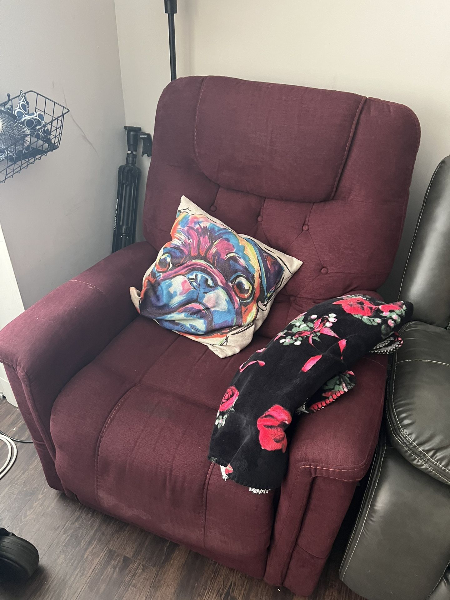 Red Recliner With Power Assist