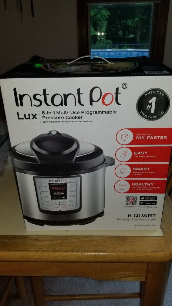 NEW IN BOX INSTANT POT 6IN1 LUX.  PICK UP MIDDLEBORO ONLY FINAL SALE 