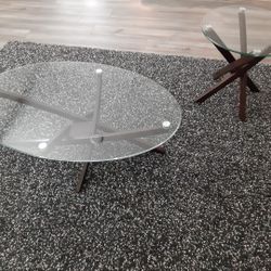 Glass Table Set And Rug