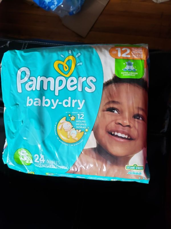 3 PACKAGES DIAPERS PAMPERS BABY DRY SIZE 5 for Sale in Adelphi, MD
