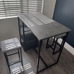 Kitchen Table for two with stools 