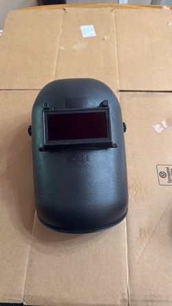 Black Welding Helmet with Flip Lens