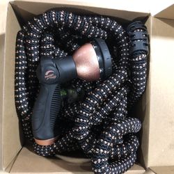 Pocket Hose Copper Bullet Rose Gold & Black 25 Foot Hose