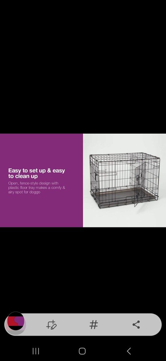 Wire Collapsible Dog Crate - Xs/s - Black - Boots & Barkley™ : Target