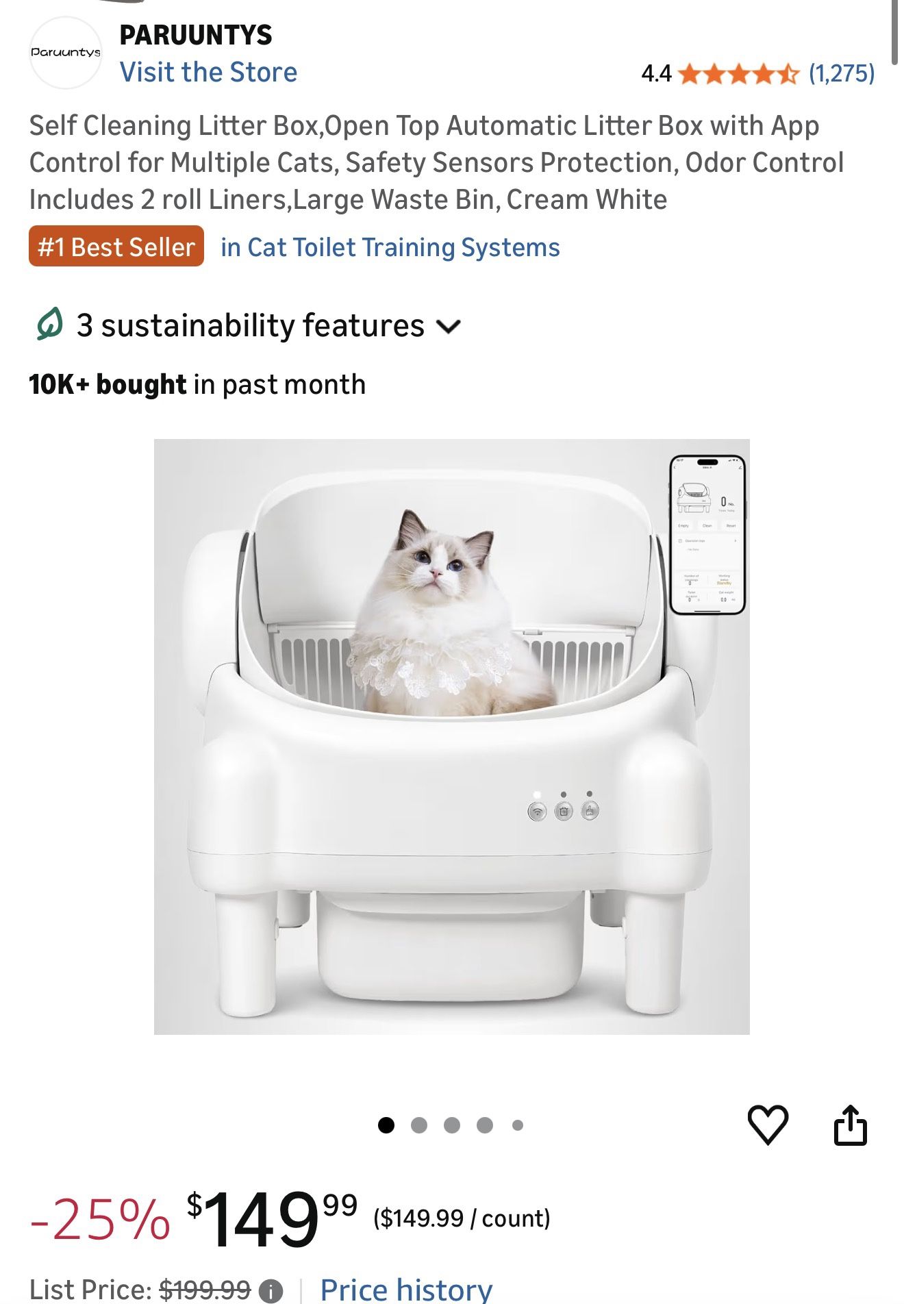 Brand New In Box Smart , Self Cleaning Liter Box