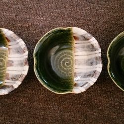 Set of Three Matching Pottery Bowls