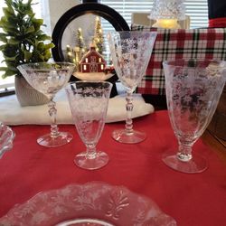 Vintage Fosteria Chintz Complete Set 1950