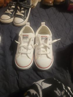 Converse All Star Kids Low-Top White Sneakers  size 10cc