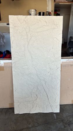 Large White Textured Canvas Panel
