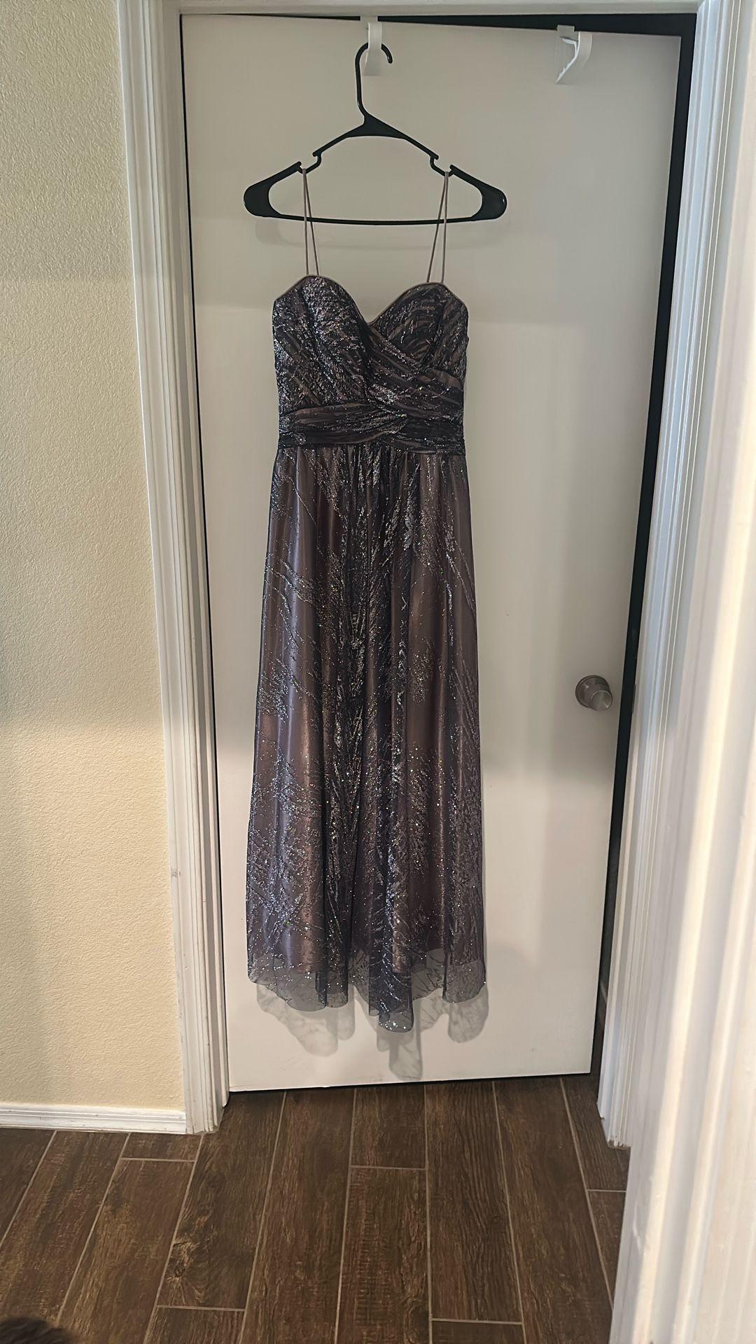 Purple Sequined Formal Dress