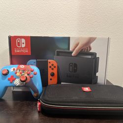 Nintendo Switch In Box With Accessories 