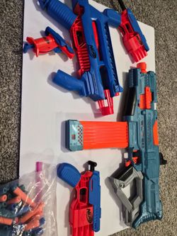 Nerf Blaster Lot - Nerf Elite 2.0 Turbine Motorized + 4 Alpha Strike Blasters & Darts