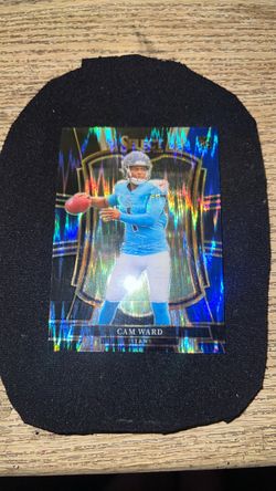 Cam Ward 2025 Panini Select Prizm black and blue Rookie Card
