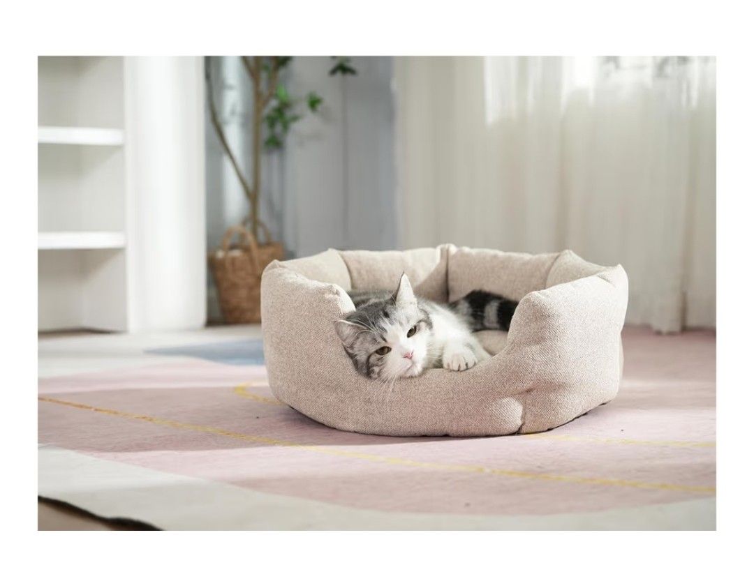 VictorPanda Washable Round Cat Beds for Indoor Cats,Extra Small Dogs,