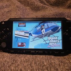 Playstation Psp Black 1000 Phat Mod--ded Video Game Console IPS screen upgrade