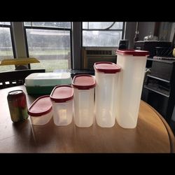 Tupperware modular containers. I think I have all sizes round and oval. Lots of lid color choices. I love these! $3-6 each. Bundle deals. Rochester wa