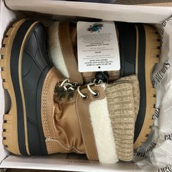 DREAM PAIRS Boys Girls Snow Boots Waterproof Outdoor Warm Cozy Anti-Slip Mid Calf Faux Fur Lining Insulated Winter Shoes