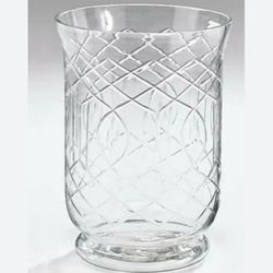 Mercari Clear Glass Vase Etched Design