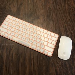 Color Orange 🍊 Apple 🍎 Magic Keyboard with Touch ID and Magic Mouse: Wireless, Bluetooth, Rechargeable 💲125 FOR BOTH NO LESS PICK UP ONLY NO TRADE 