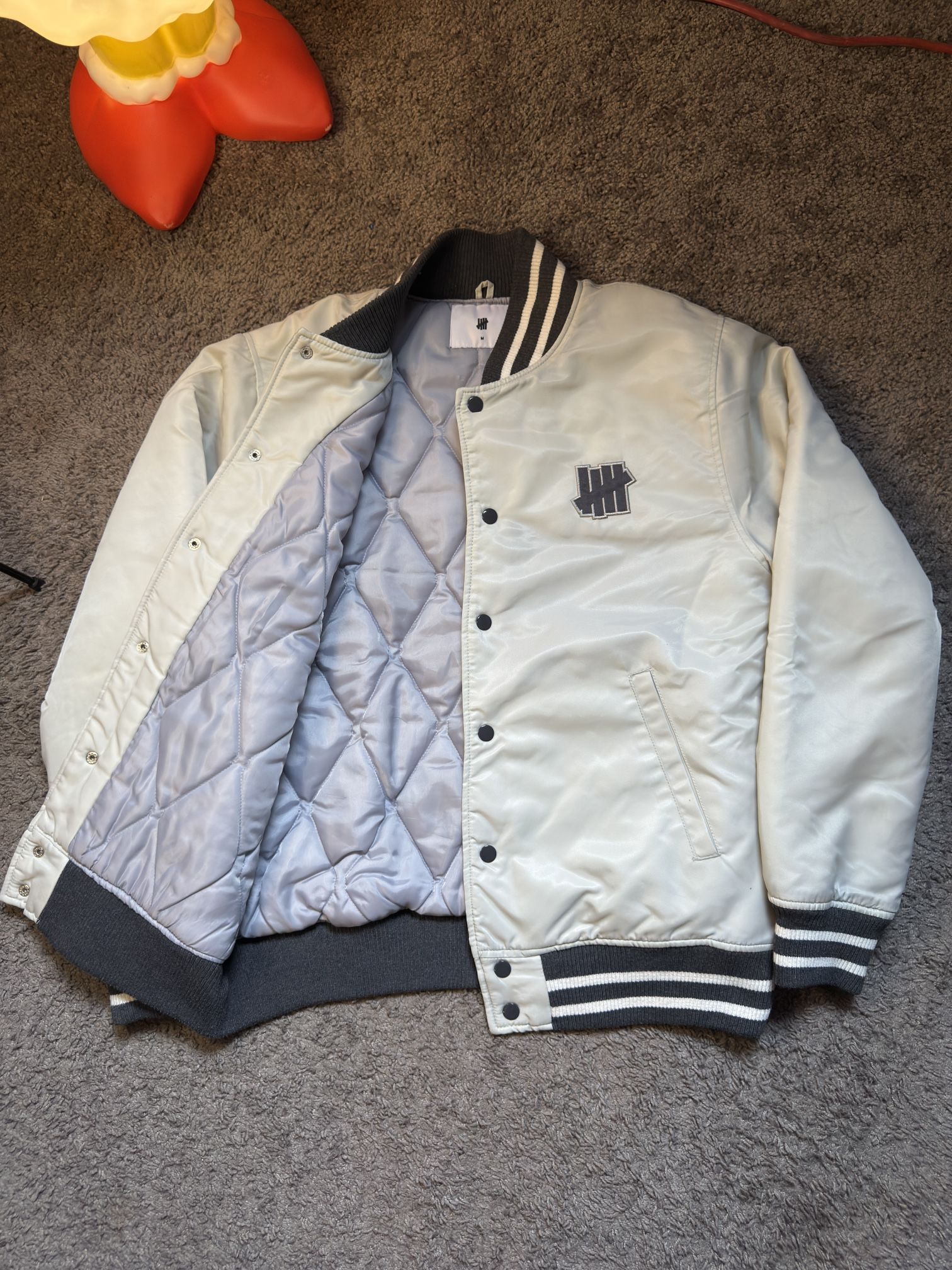 Undefeated Vintage Bomber Jacket With Quilted Lining | Sz M