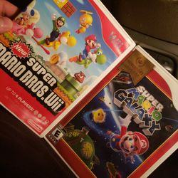 Nintendo Wii New Super Mario Bros An Super Mario Galaxy  Working Perfectly 