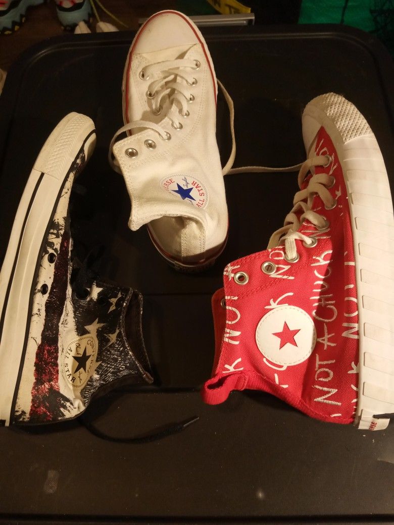 ALL CONVERSE HIGH TOPS SZ 9